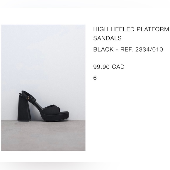NWOT - Zara high heeled platform sandal - Picture 2 of 5